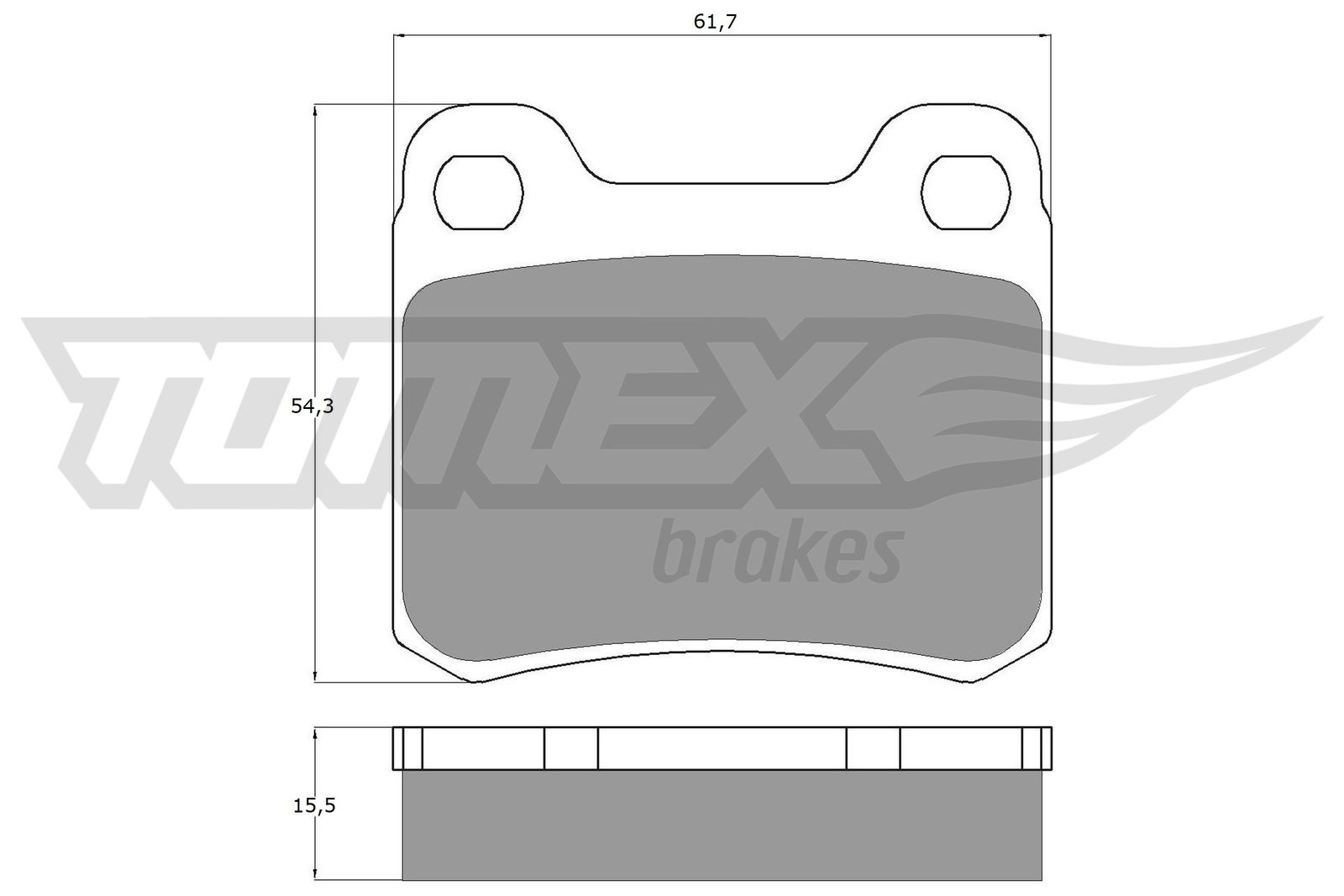 Sada brzdových platničiek kotúčovej brzdy TOMEX Brakes